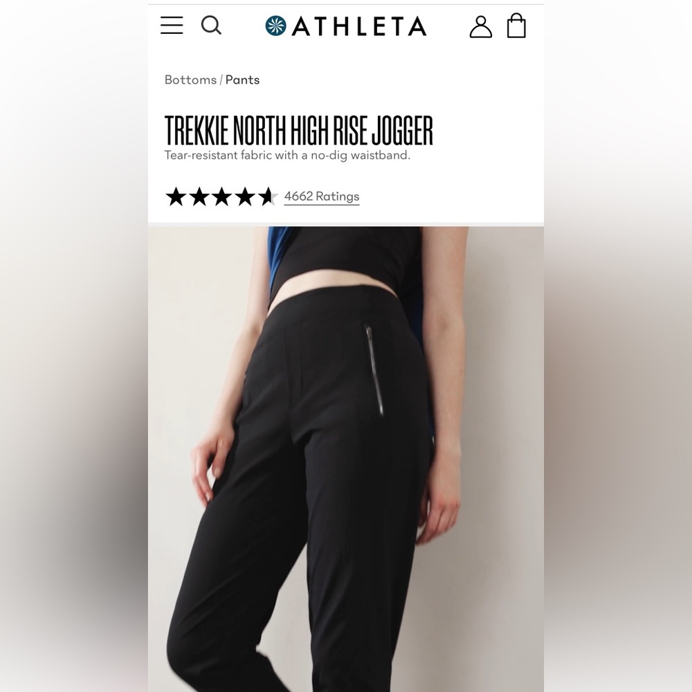 Black Women's crop jogger Pants with Zipper Detail
